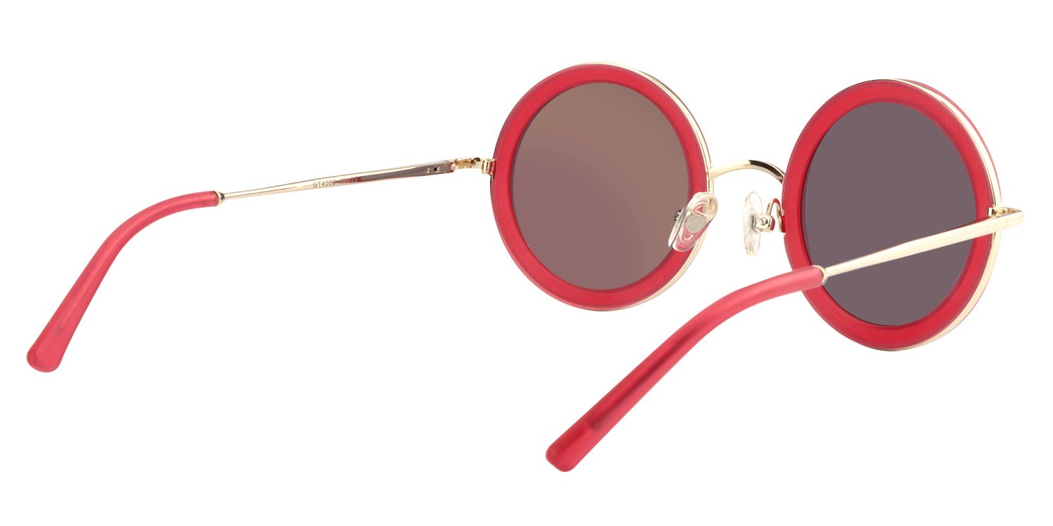 Round Red Sunglasses | Zeelool Sunglasses5
