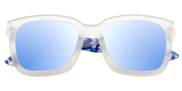 Simona Rectangle White Sunglasses1