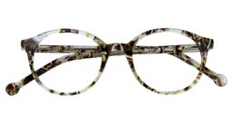 Ximenes Round Brown Pattern Glasses1