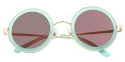 Suzanne Round Green Sunglasses1