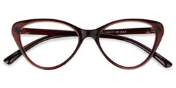 Michaela Cat Eye Brown Glasses 1