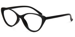 Michaela Cat Eye Black Glasses2
