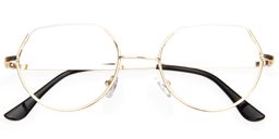 Zachary Half Rim Gold Glasses1