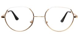 Zachary Half Rim Gold Glasses0