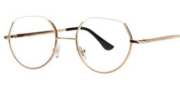 Zachary Half Rim Gold Glasses2