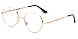 Zachary Half Rim Gold Glasses3