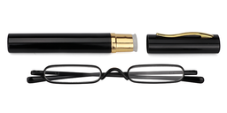 Karol Oval Black Reading Glasses1