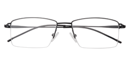 Baber Rectangle Black Glasses1