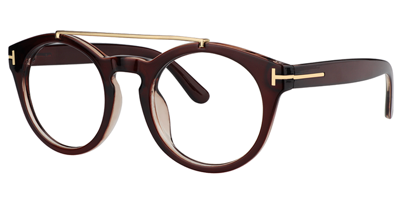 Aviator Burnt Umber Glasses | Zeelool Eyeglass Frames2