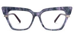 Dotson Cateye Purple-Gray Glasses0
