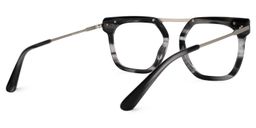 Josefina Square Gray-Stripe Glasses3