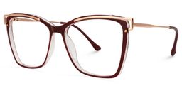 Krystle Square Red Glasses1