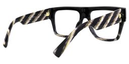 Hefner Square Stripe Glasses3