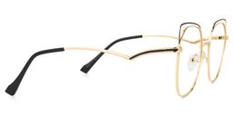 Lyth Geometric Black-Gold Glasses2