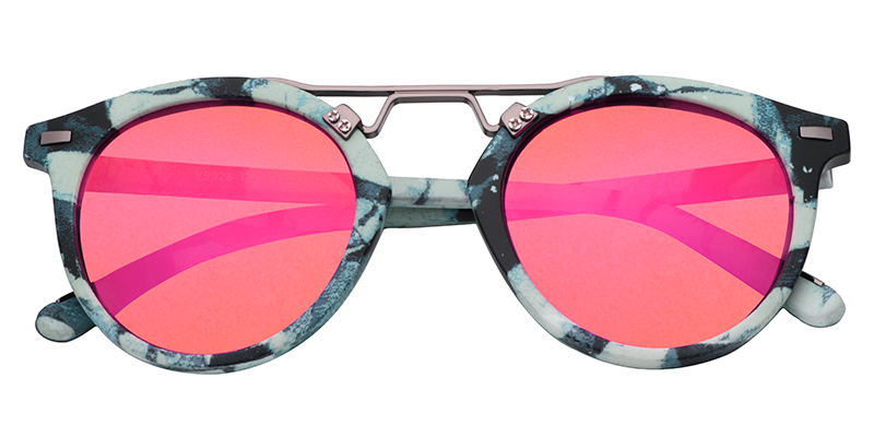 Round Blue Floral Sunglasses | Zeelool Sunglass Frames1