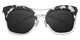 Nannie Cateye Black-White Sunglasses1