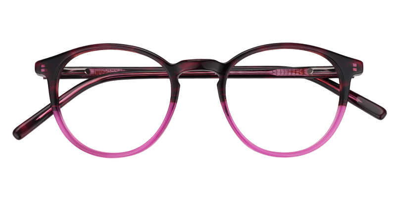 Round Bright Pink Glasses | Zeelool Eyeglasses Online1