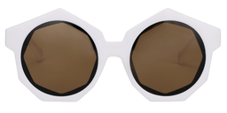 Elliot Geometric White Sunglasses0