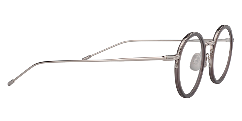 Round Gray Glasses | Zeelool Eyeglass Frames4