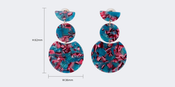 Stylish Geometric shaped Floral-print Earrings3