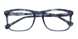 Doris Rectangle Blue Floral Glasses1