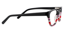 Esther Rectangle Black Glasses4