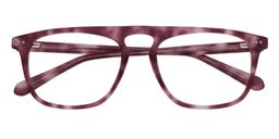 Cynthia Rectangle Pink Tortoise Glasses 1