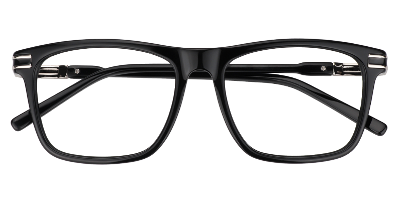 Rectangle Black Glasses | Zeelool Eyeglass Frames Online1