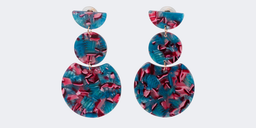 Stylish Geometric shaped Floral-print Earrings2