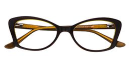 Brianna Cat Eye Brown Glasses1