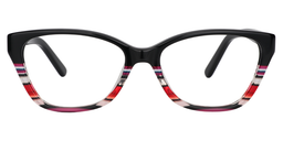 Esther Rectangle Black Glasses0
