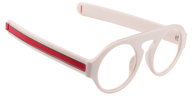 Round Creamy Glasses | Zeelool Glasses3