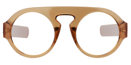 Monica Round Beige Glasses0