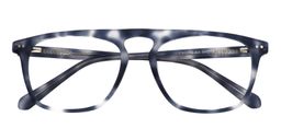 Cynthia Rectangle Blue Tortoise Glasses 1