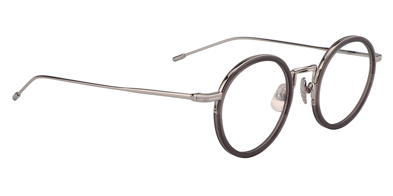 Round Gray Glasses | Zeelool Eyeglass Frames3