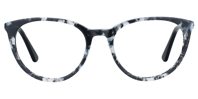 Round Black-Clear Glasses | Zeelool Eyeglass Frames0