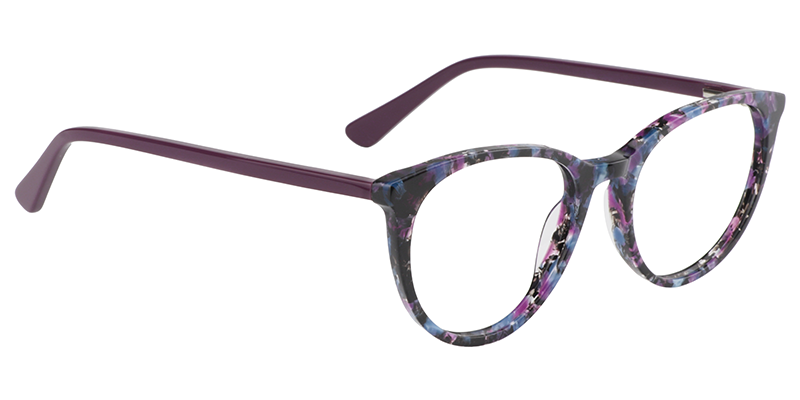 Round Purple Tortoise Glasses | Zeelool Eyeglass Frames3
