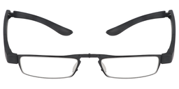 Sabrina Rectangle Black Reading Glasses3