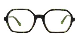 Mirabelle Geometric Green Floral Glasses0