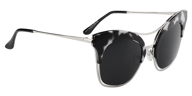 Cateye Black-White Sunglasses | Zeelool Sunglasses Online3