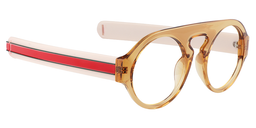Monica Round Beige Glasses3