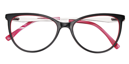 Josephine Oval Black Glasses1