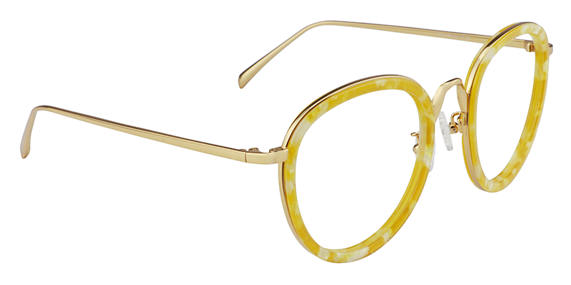 Round Yollow Glasses | Zeelool Eyeglasses3