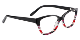 Esther Rectangle Black Glasses3