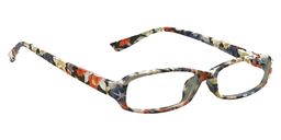 Wilma Rectangle Green Floral Reading Glasses 5