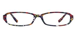 Wilma Rectangle Purple Floral Reading Glasses 0