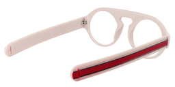 Monica Round Creamy Glasses5