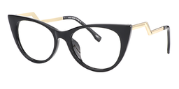 Susanna Cat Eye Black Glasses4