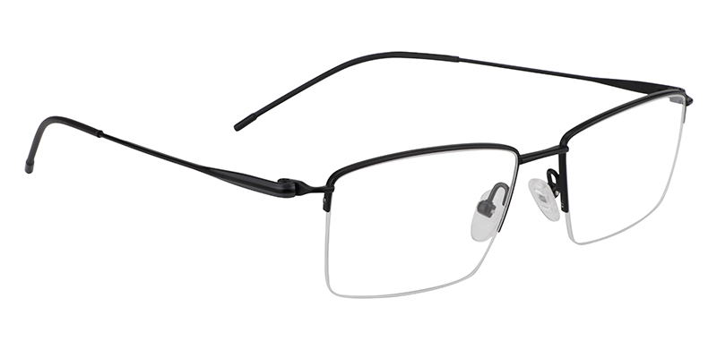 Rectangle Black Glasses | Zeelool Eyeglasses Online3