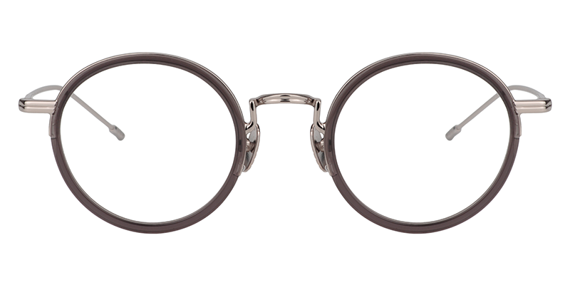Round Gray Glasses | Zeelool Eyeglass Frames0